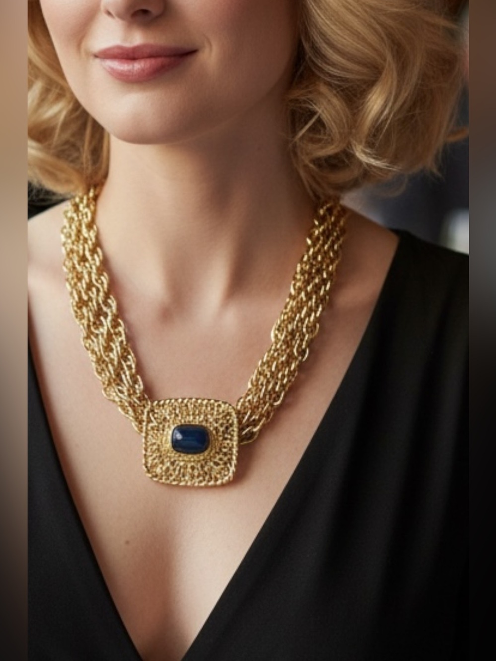 Givenchy Paris New York Vintage 1970’s - 1980’s Couture Necklace - Picture 3 of 9